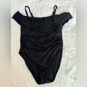 La Blanca one piece swimsuit ruffle front